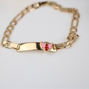 Little Girls Gold Plated bracelet 6”